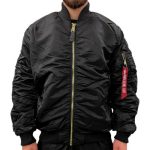 Alpha Industries Herren Bomberjacke MA 1 OS Puckered black, 180,00 €