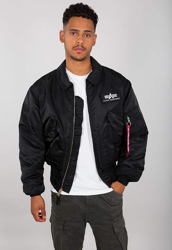 alpha-industries-bomberjacke-661mcp-1.jpg Alpha Industries CWU 45 Bomberjacke für Herren Black : Amazon.de: Fashion – Bild 1