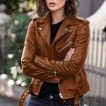 Kunstlederjacke Damen Schwarz, Lederjacke Damen Rot, Biker Jacke Frauen Mit Zip, Gefüterte Lederjacke Damen PU Leder Jacke Kurz Bikerjacke Damen ...