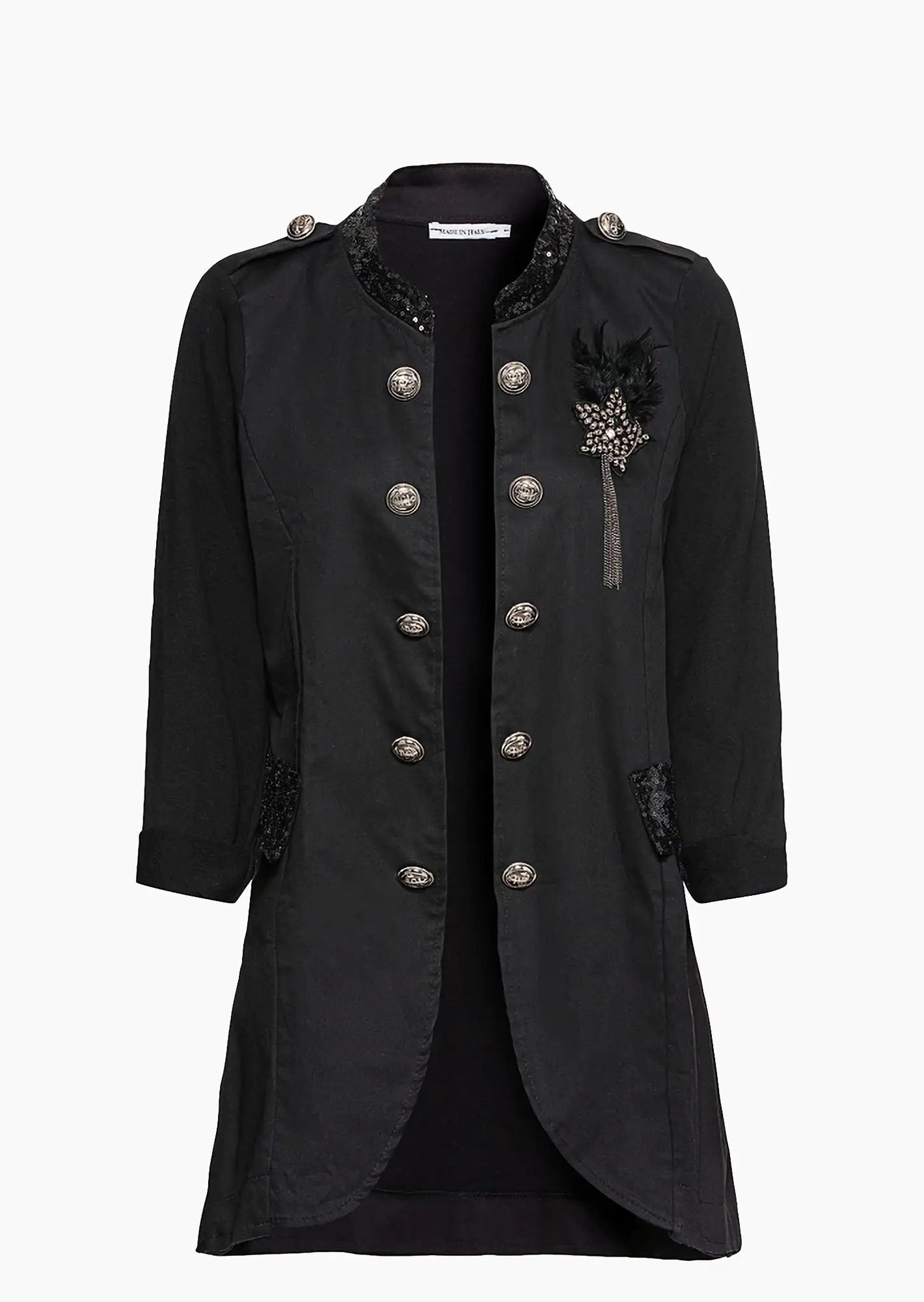 blazer-schwarz-283bdt.webp Blazer im Military Style, schwarz | schwarz | 6 | 26476 820.6 – Bild 1