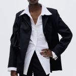 Einreihiger Blazer Schwarz