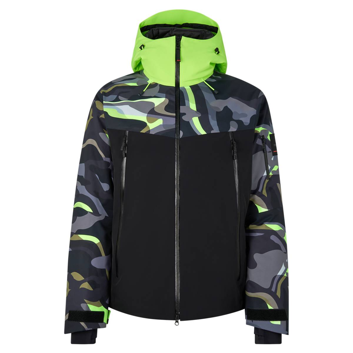 bogner-skijacke-herren-296hzp-1.jpg Bogner Herren Skijacke Winterjacke ESKO schwarz/grau/neongrün – Bild 1