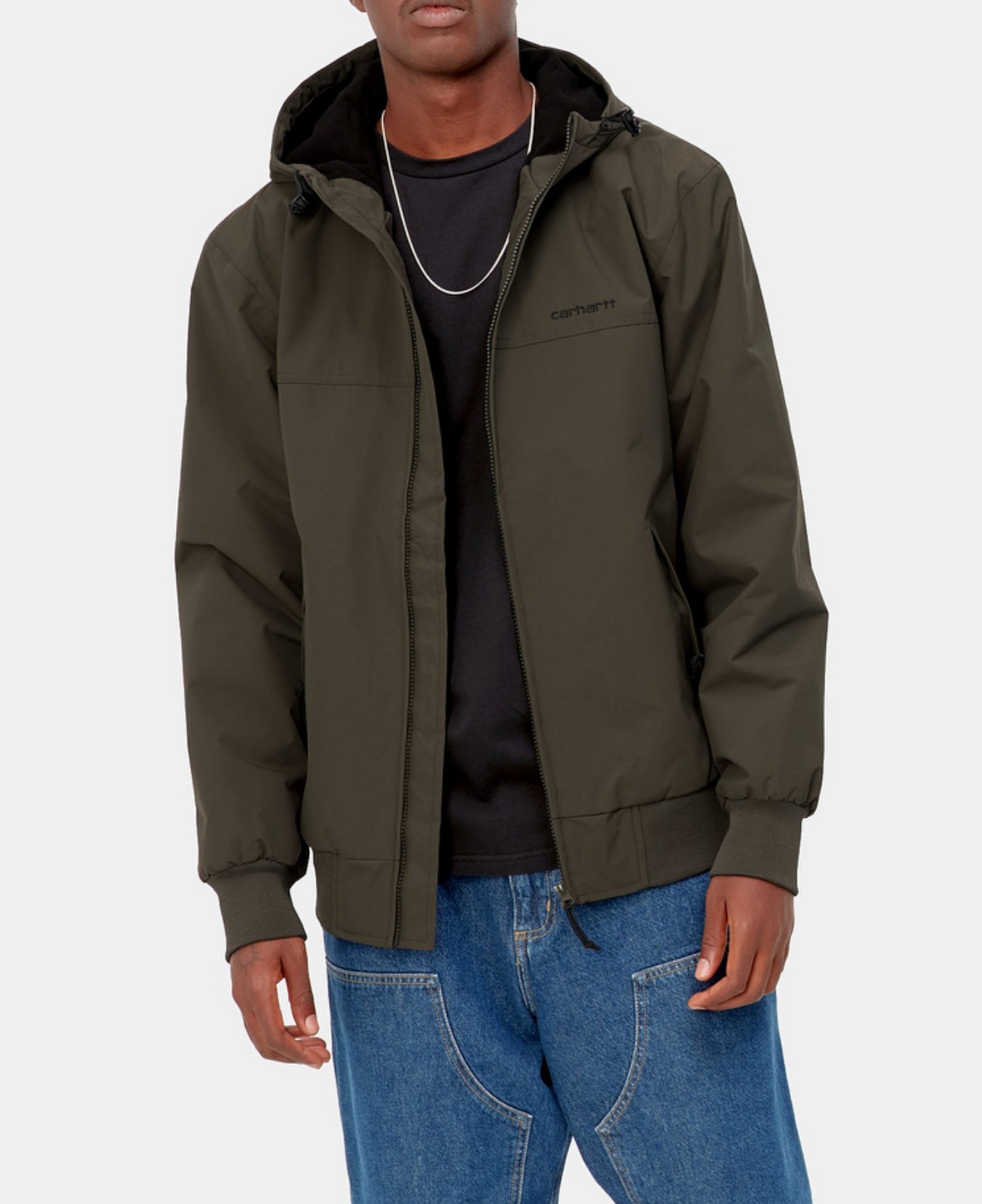 carhartt-winterjacke-184mgg-1.jpg Carhartt WIP Hooded Sail Jacket cypress Winterjacke (grün) meinsportline.de – Bild 1