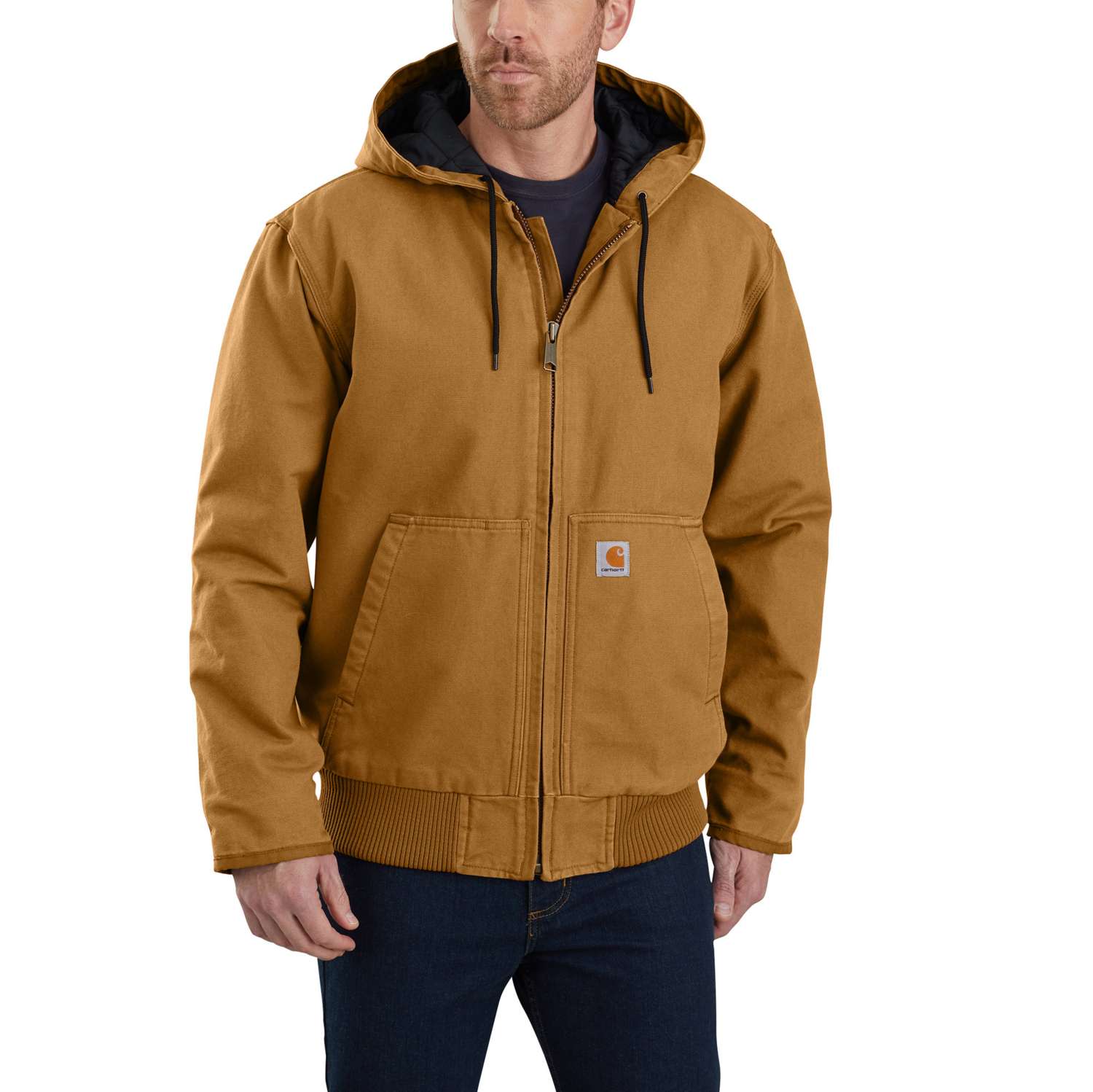 carhartt-winterjacke-362nlx-1.jpg carhartt® Herren Baumwoll Jacke mit Kapuze »Washed Duck Active Jac« Gr. XXL, carhartt® brown – Bild 1