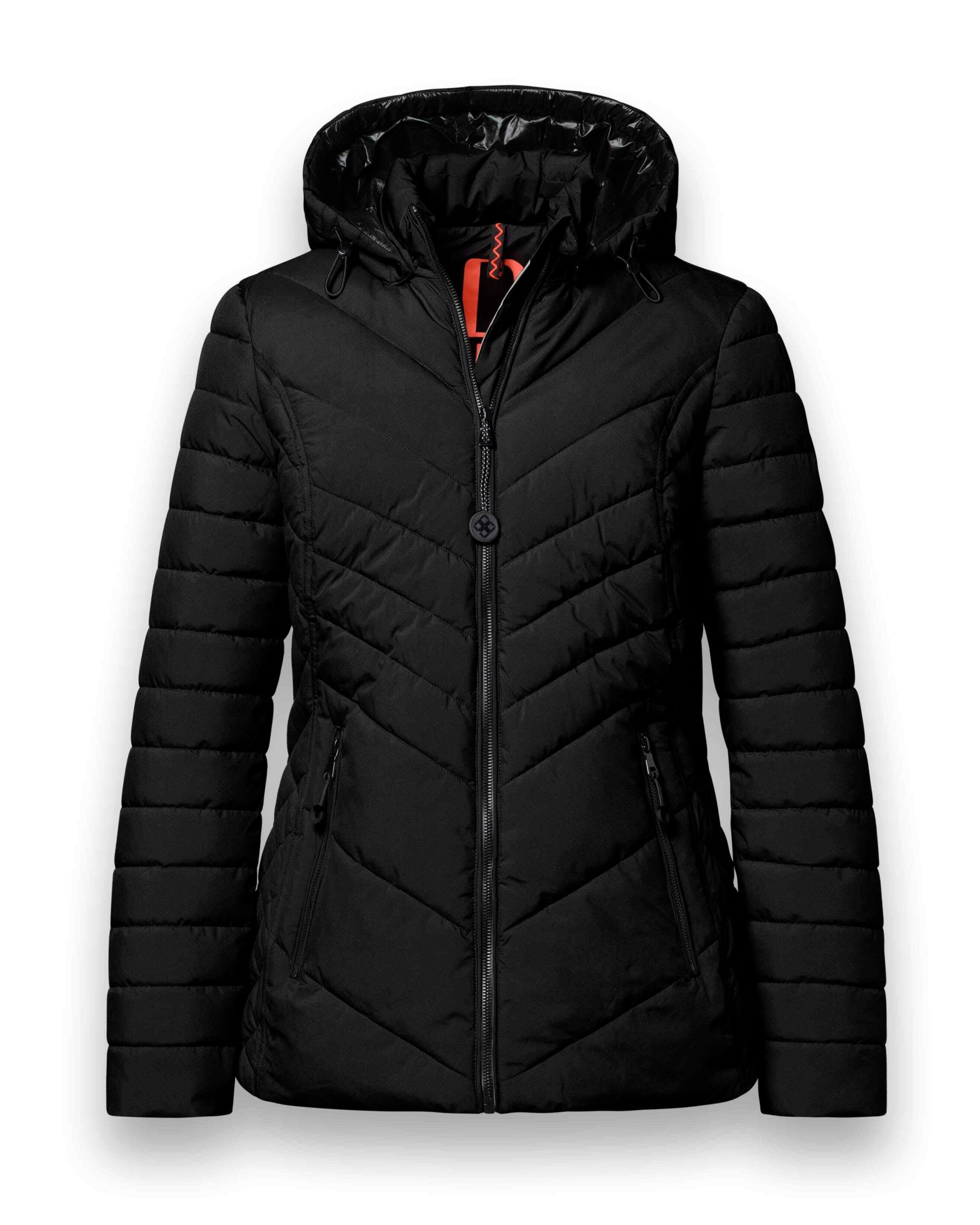 damen-uebergangsjacke-096vvc.jpg District Winterjacke Winter Steppjacke Kaprun (mit Kapuze, wasserabweisend) schwarz Damen – Bild 1