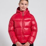 Kinder Daunenjacke mit Kapuze aus glänzendem Stoff Sten | Pyrenex DE