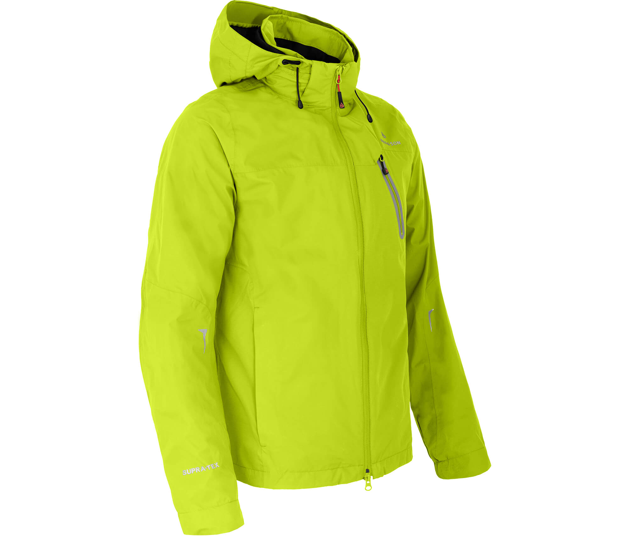 fahrrad-regenjacke-607xtf-1.jpg Bergson MOORE | Herren Rad Regenjacke, Netzfutter, 12000 mm Wassersäule leuchtend grün – Bild 1