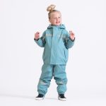 gefütterte Regenjacke in smoke blue