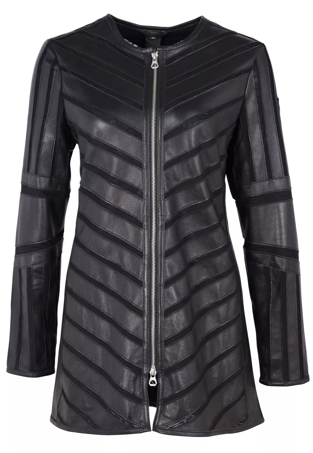 gipsy-lederjacke-damen-047nqa.webp Gipsy Damen Langlederjacke GWNanni Lelev in black mit Mesh Einsätzen – Bild 1