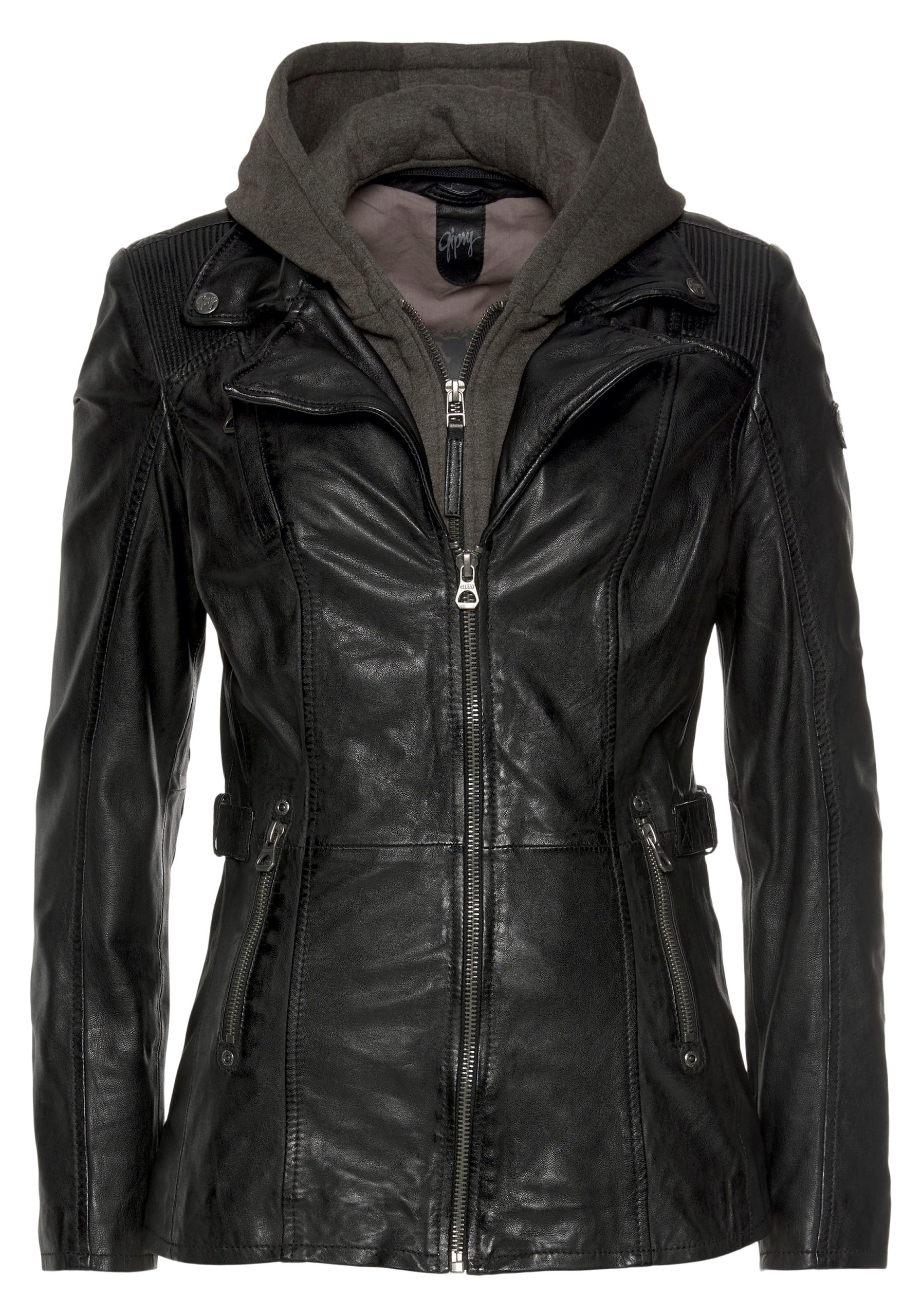 gipsy-lederjacke-damen-429bcj-1.jpg Kunstlederjacke Damen Gipsy Lederjacke Lederjacke Damen Olivgrün Biker Lederjacke Gipsy Lange Lederjacke Mit Fell Damen Mauritius – Bild 1