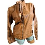 Gipsy Lederjacke Jacke Damen braun cognac Biker Style L bis 3XL (0821) | eBay.de