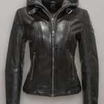 Gipsy Damen Lederjacke mit Kapuze im Biker Look Schwarz (L, Black) : Amazon.de: Fashion