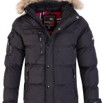 Geographical Norway H 214 Herren Winterjacke | Warme Jacke mit Kunstfellkragen – Rock Creek