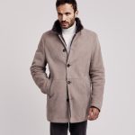 TAUPE HERRENJACKE AUS MERINILLO VELOURS