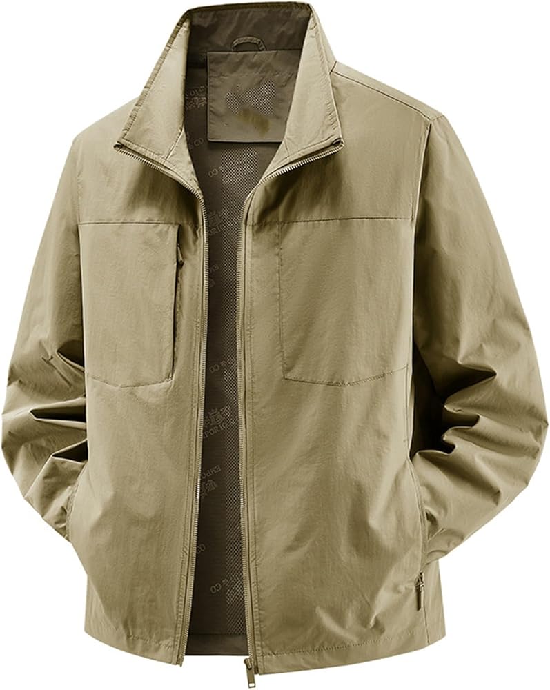 herrenjacken-907znw-1.jpg Generisch Herrenjacken für Sommer Leichte Sonnenjacke Schnelltrocknende UV Schutz Jacke Leicht Sommerjacke Einfarbig Outdoorjacke Langarm Klassisch Übergangsjacke Atmungsaktive Freizeitjacke : Amazon.de: Fashion – Bild 1