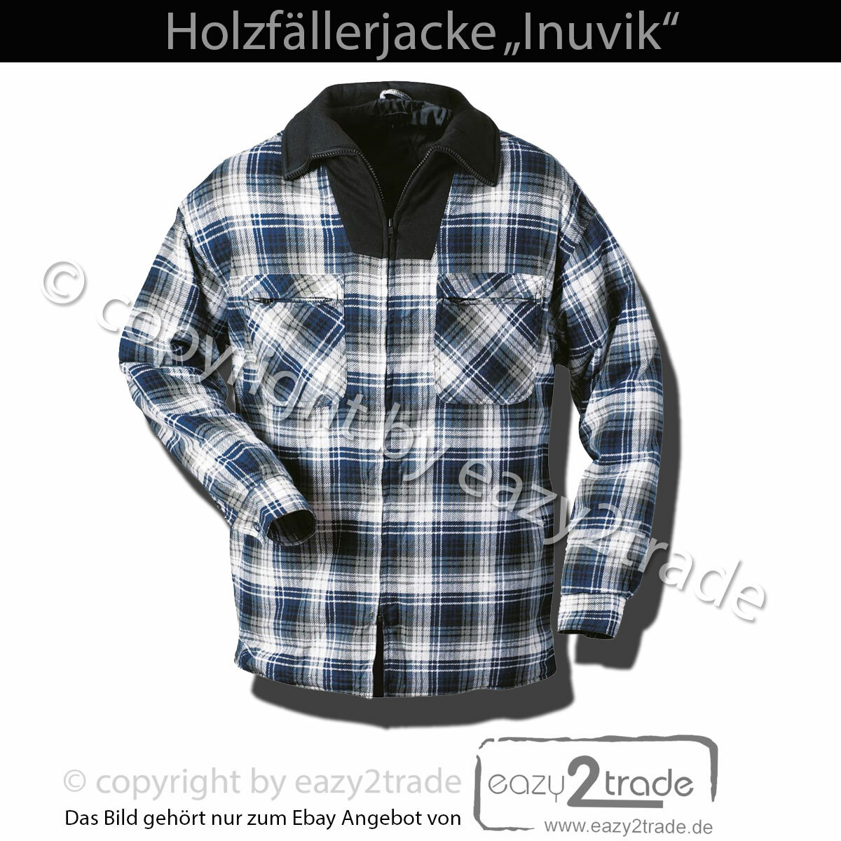 holzfaellerjacke-131dql.jpg Herren Holzfäller Jacke Hemd Thermo Arbeits Gr. S 4XL Modell Inuvik kariert – Bild 1