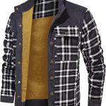 Duohropke HolzfäLlerjacke Herren Fell Herren Flanell Jacke Hemd Sherpa Holzfällerhemd Flanellhemd Langarm Kariertes Winter Hemd Karo Jacke Fleece ...