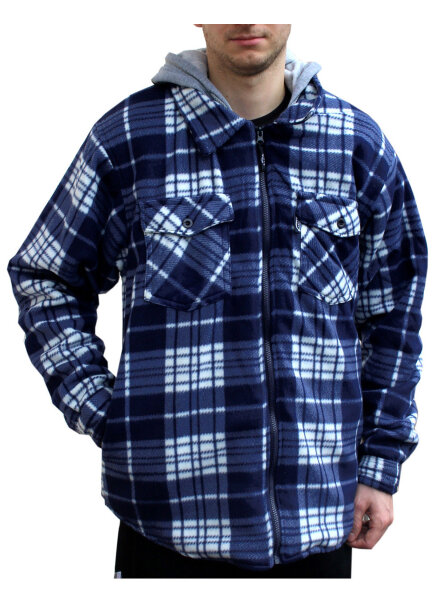 holzfaellerjacke-667ezg.jpg karierte Holzfällerjacke mit Steppfutter und Kapuze – Bild 1