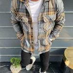 Megaman Jeans Flanellhemd Holzfällerjacke Flanelljacke Herren Jacke Übergangsjacke