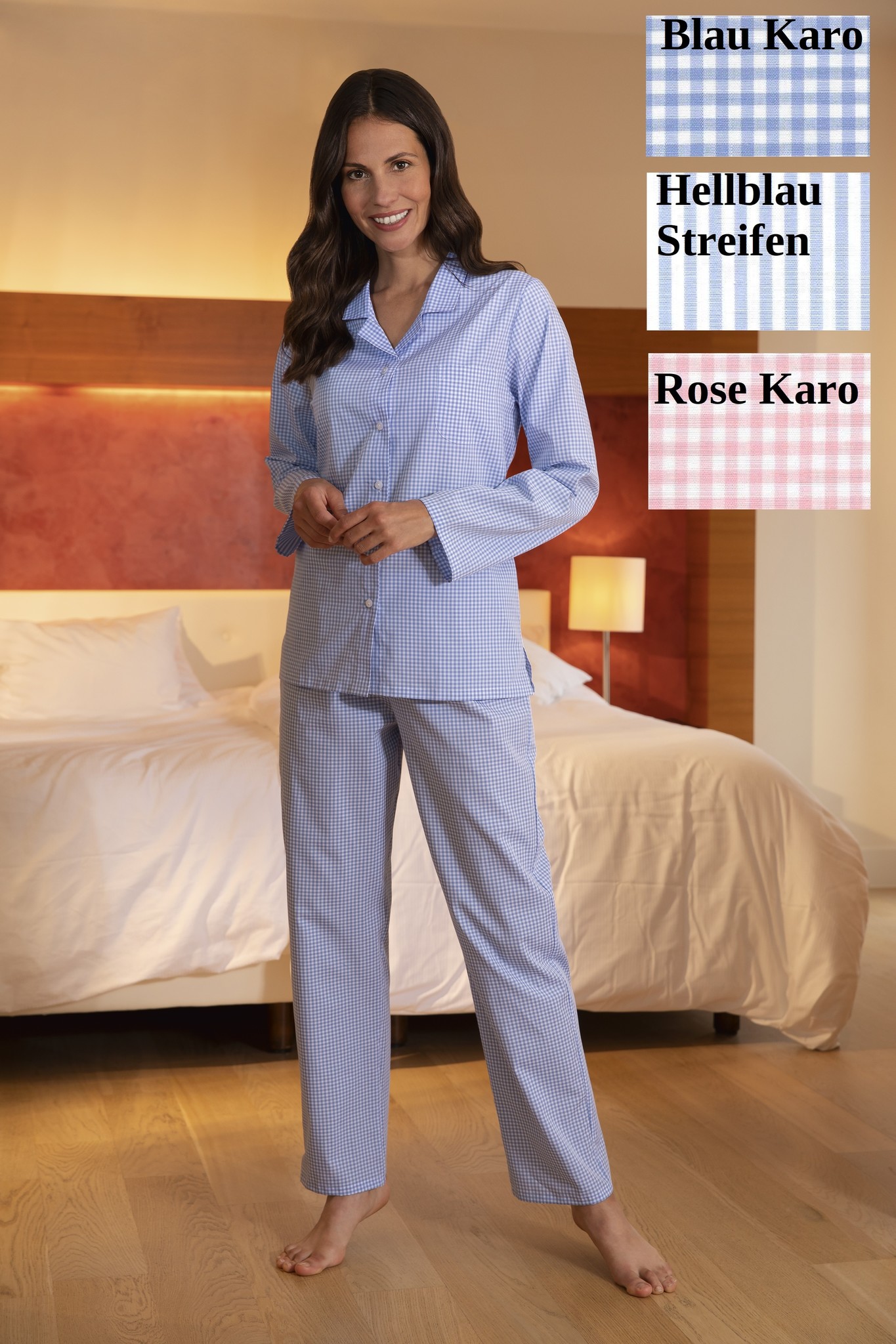 homewear-damen-656nfs-1.jpg Damen Pyjama Novila|Damen Schlafanzug|Novila Pyjama|Pyjama 7/8 Damen TEXTILE TRÄUME Edle Heimtextilien – Bild 1