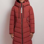 khujo Damen Mantel Steppjacke lang Winterjacke Steppmantel Ayleena mit Kapuze (rot, S) : Amazon.de: Fashion