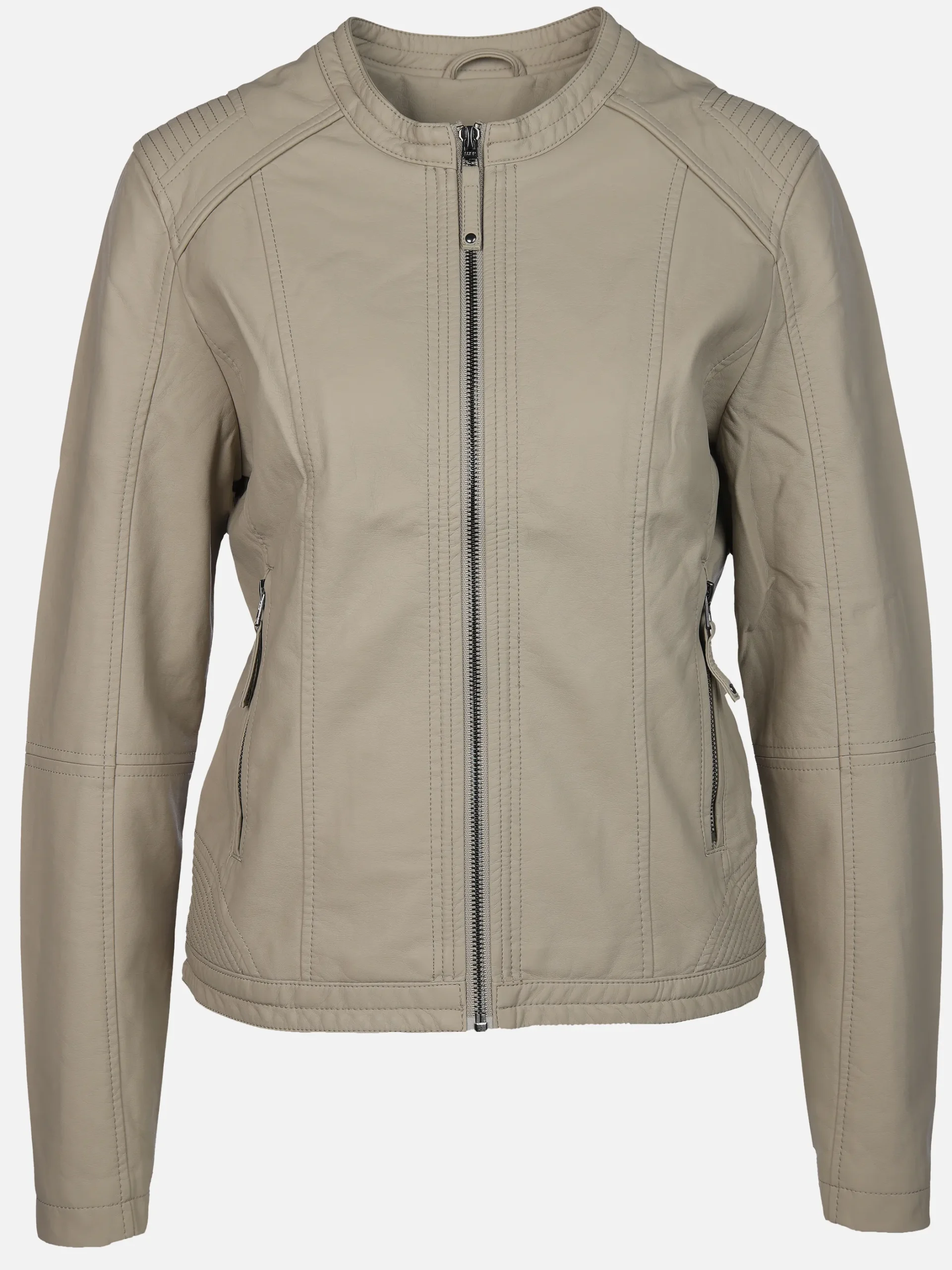 kunstlederjacke-damen-589zet.webp Damen Kunstlederjacke mit Stehkragen – Bild 1