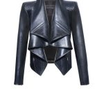 Lederjacke Damen mit Volantkragen B2