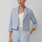 Eleganter Kurz Blazer mit 3/4 Ärmeln Hellblau | s.Oliver