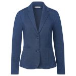 Street One Damen Blazer Basic dark intense gentle blue melange