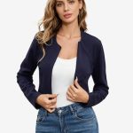 KoJooin Blazer 'Damen Leichter Kurzblazer Mit Langarm Business Casual Jacke'‌‌‌‌‌‌‌‌‌‌ in Navy | ABOUT YOU