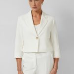 Eleganter Kurz Blazer mit 3/4 Ärmeln Creme | s.Oliver