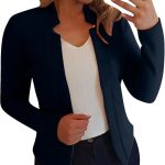 Kurzblazer Damen Schwarz Festlich: Leichte Jacke Damen Blazer Business Steppjacke Slim Fit Cardigan Dünne Hemdjacke Frühling Damenjacken Comfort Fit ...