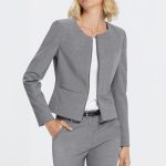 GREIFF Damen Kurzblazer MODERN 37.5 Slim Fit 36 | hellgrau