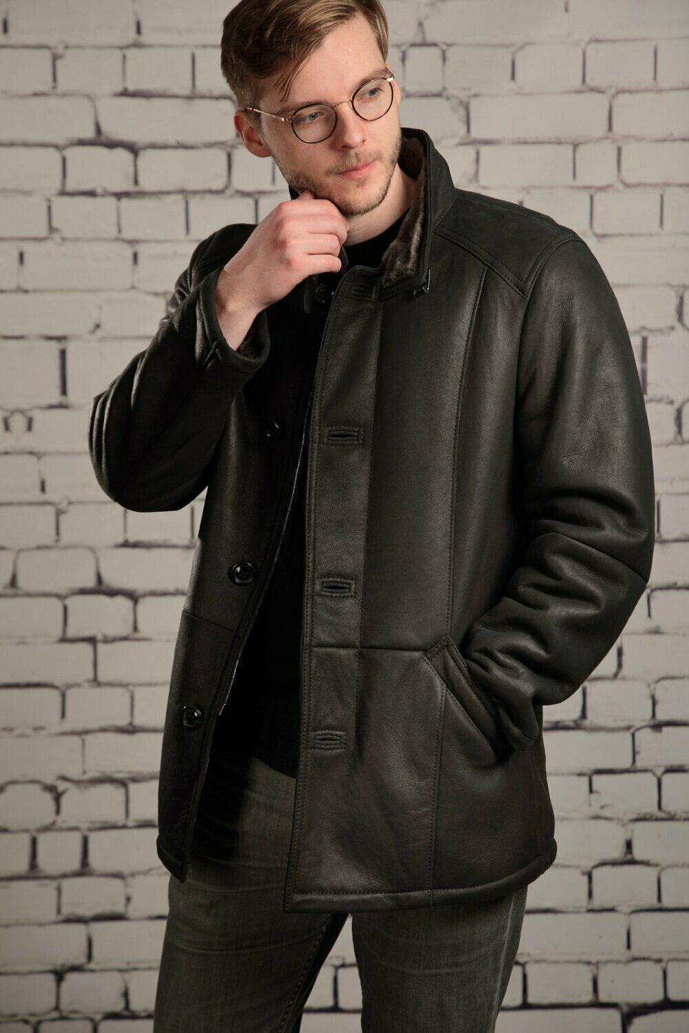 lammfelljacke-herren-355zpu-1.jpg Herren Lammfell Jacke – Bild 1