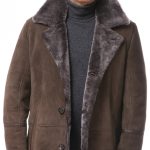 Klaus taupe Herren Lammfelljacke von TRENDZONE | 54 | LF2385.4