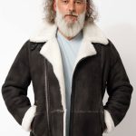 kurze Herren Lammfelljacke im Biker Style – Leder Schmidt Online