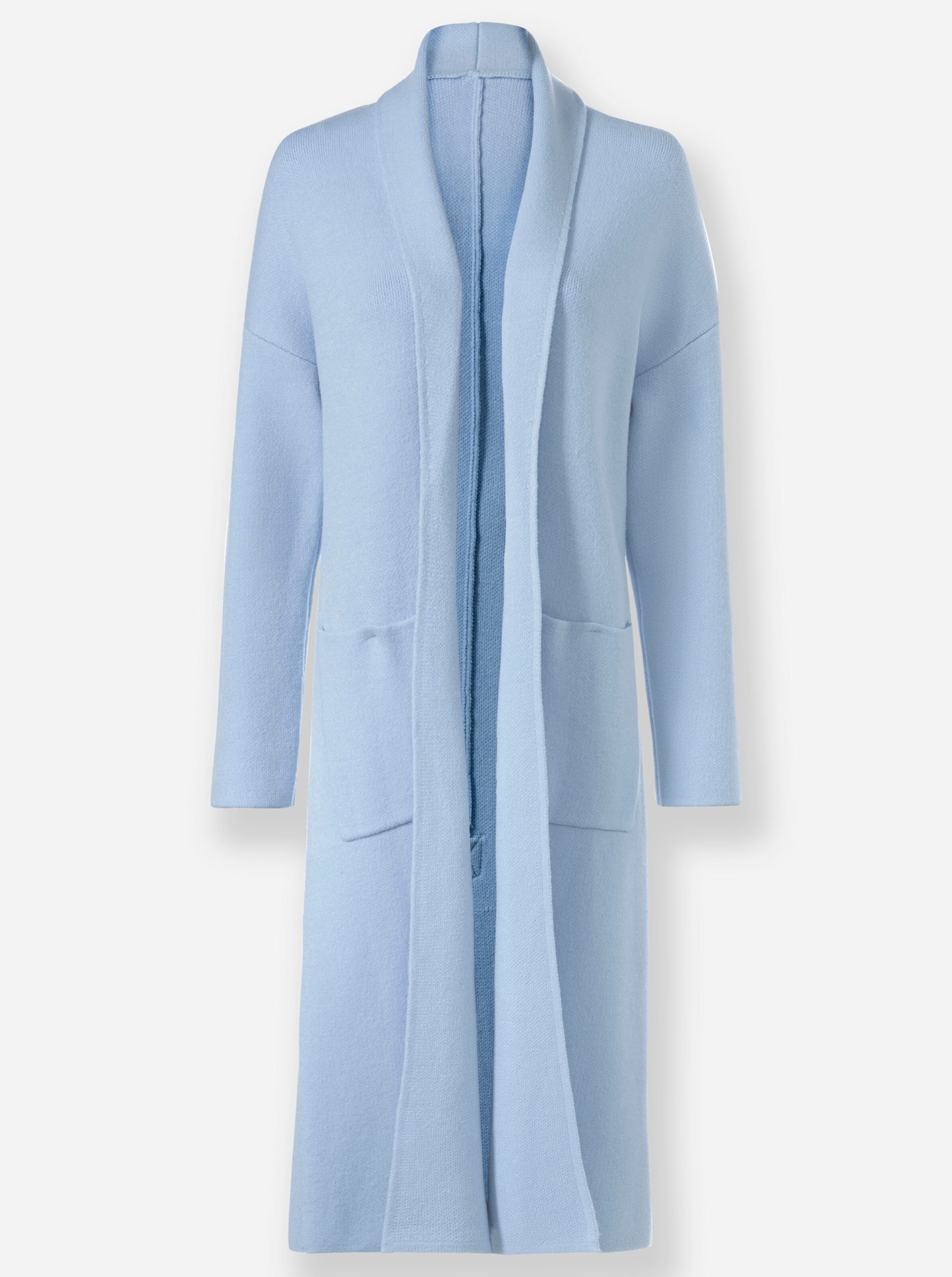 lange-strickjacke-damen-623iiz-1.jpg Lange Strickjacke Damen Blaue Longstrickjacke Kapuze Blaue Lange Strickjacke Long Cardigan Lange Blaue – Bild 1