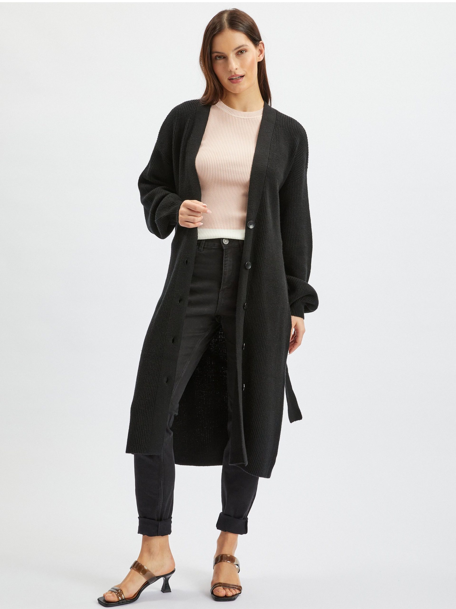 lange-strickjacke-damen-687lew-1.jpg Schwarze lange Damen Strickjacke ORSAY | Orsay.de Der offizielle E Shop der Marke ORSAY für Deutschland – Bild 1