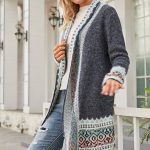 Long Cardigan Merino Strickjacke Damen Strickmantel Langer Sweat Cardigan Damen Long Cardigan Lange Blaue