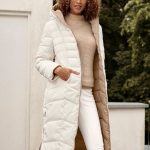 Daunenjacke Wintermantel Lang Tailliert Damen Mantel Schwarz Tailliert Langer Wintermantel Langer