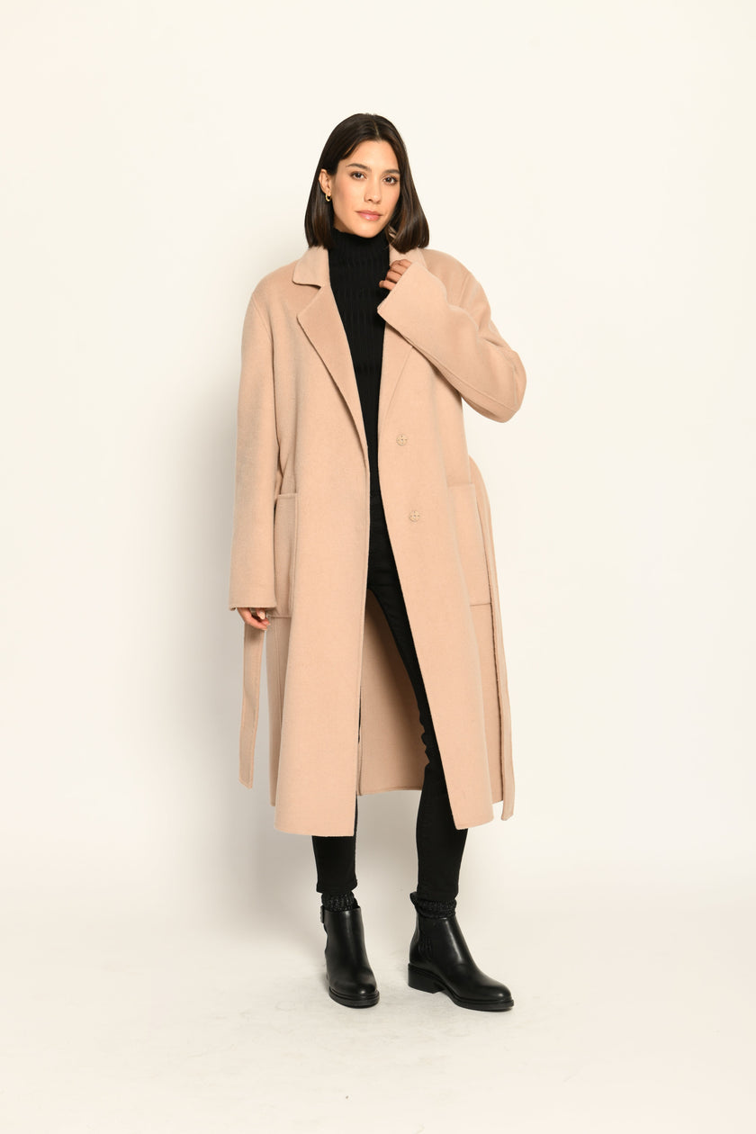 langer-mantel-damen-696ehj-1.jpg Langer Mantel mit Gürtel Camel / 34 – Bild 1
