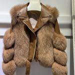 Lederjacke mit Fuchspelz "Eden" Echtpelz Jacken für Frauen Aria Moda