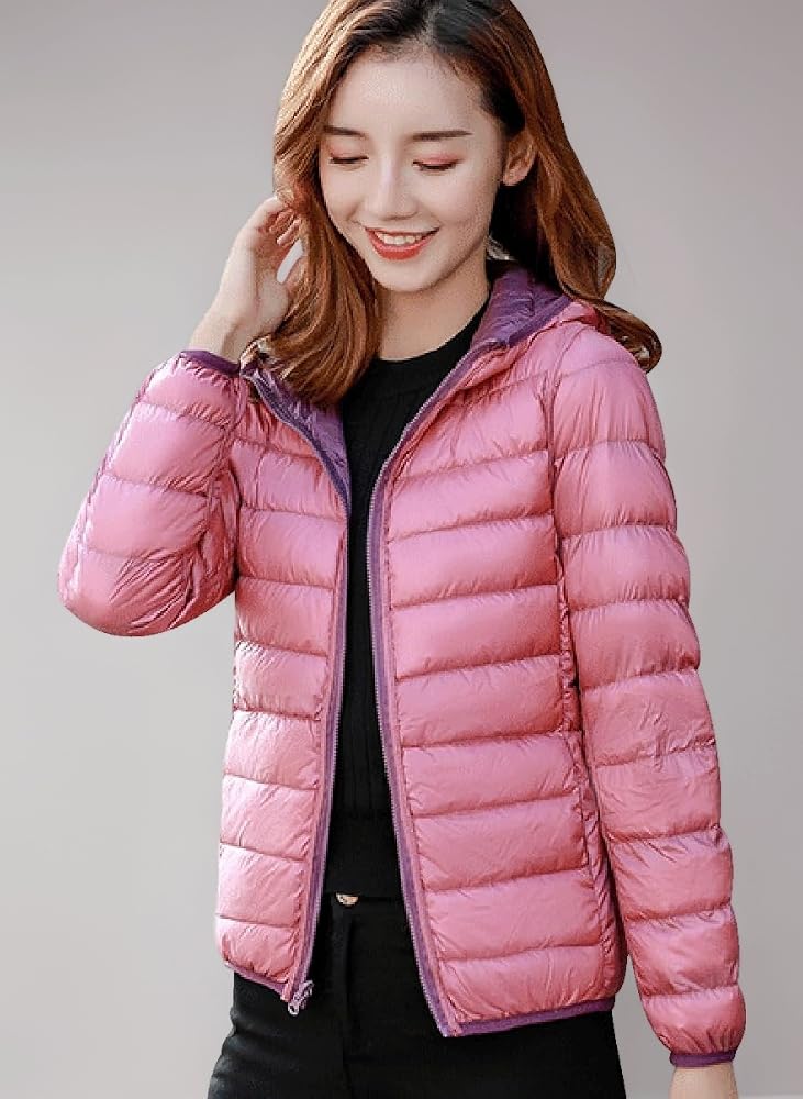 leichte-jacke-damen-193sdm-1.jpg Leichte Daunenjacke Damen Ultraleichte Wende Daunen Steppjacke Damen Puffer Jacke Damen mit Kapuze Leichter Steppmantel Damen Leicht Winter ... – Bild 1
