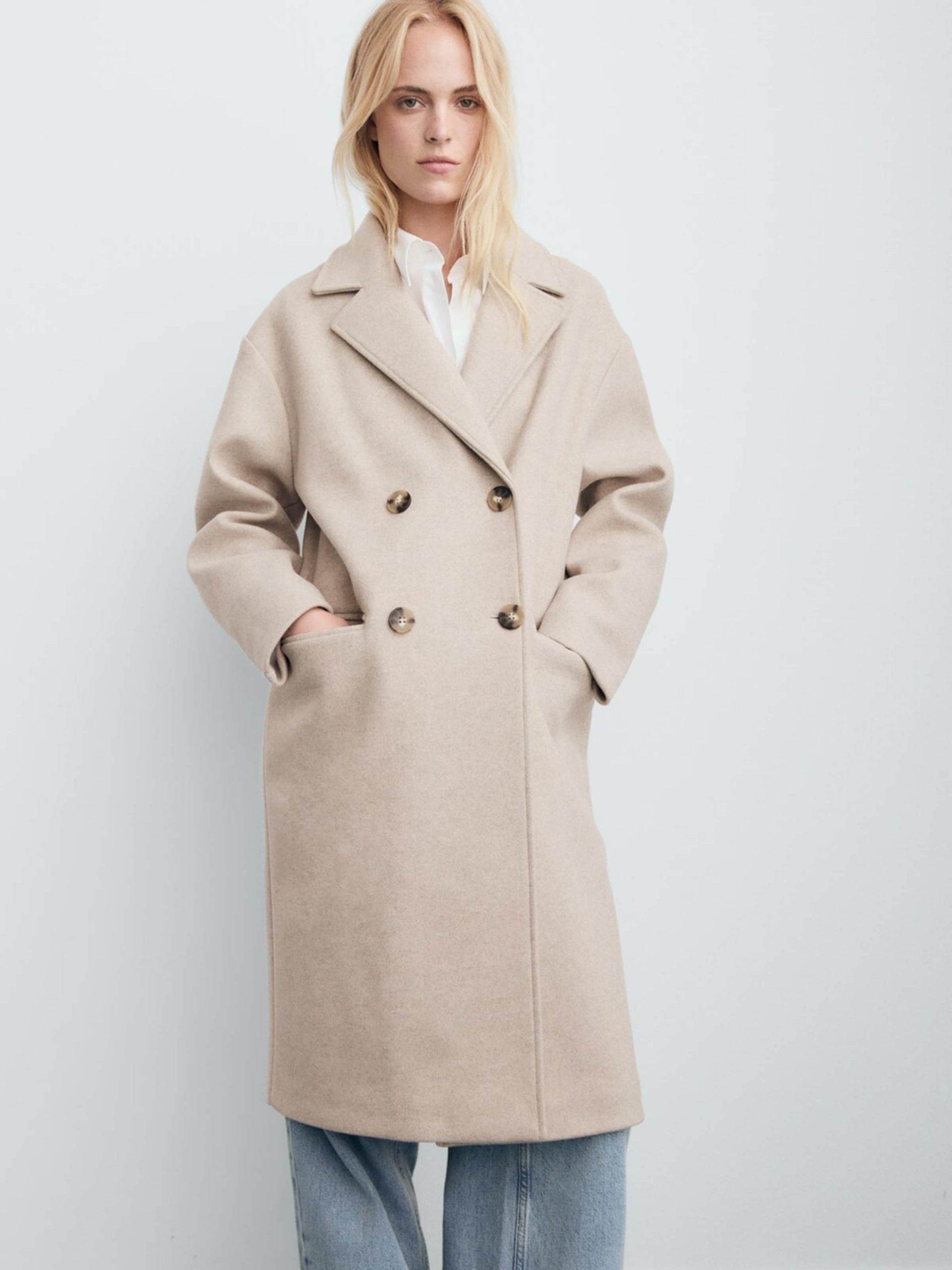 mango-mantel-360cfu-1.jpg MANGO Mantel 'Tabisa' in Creme | ABOUT YOU – Bild 1