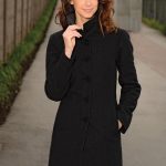 Damen Business Mantel Wolle schwarz XL