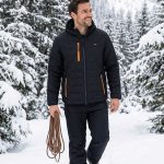 Showerproof Herren Outdoor Jacke mit Fleece Futter & Kontrast Reißverschlüssen