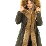 Echtpelz Parka Jacke Franziska mit XXL Pelzkragen