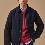 Warme Herren Pilotenjacke aus Wolle