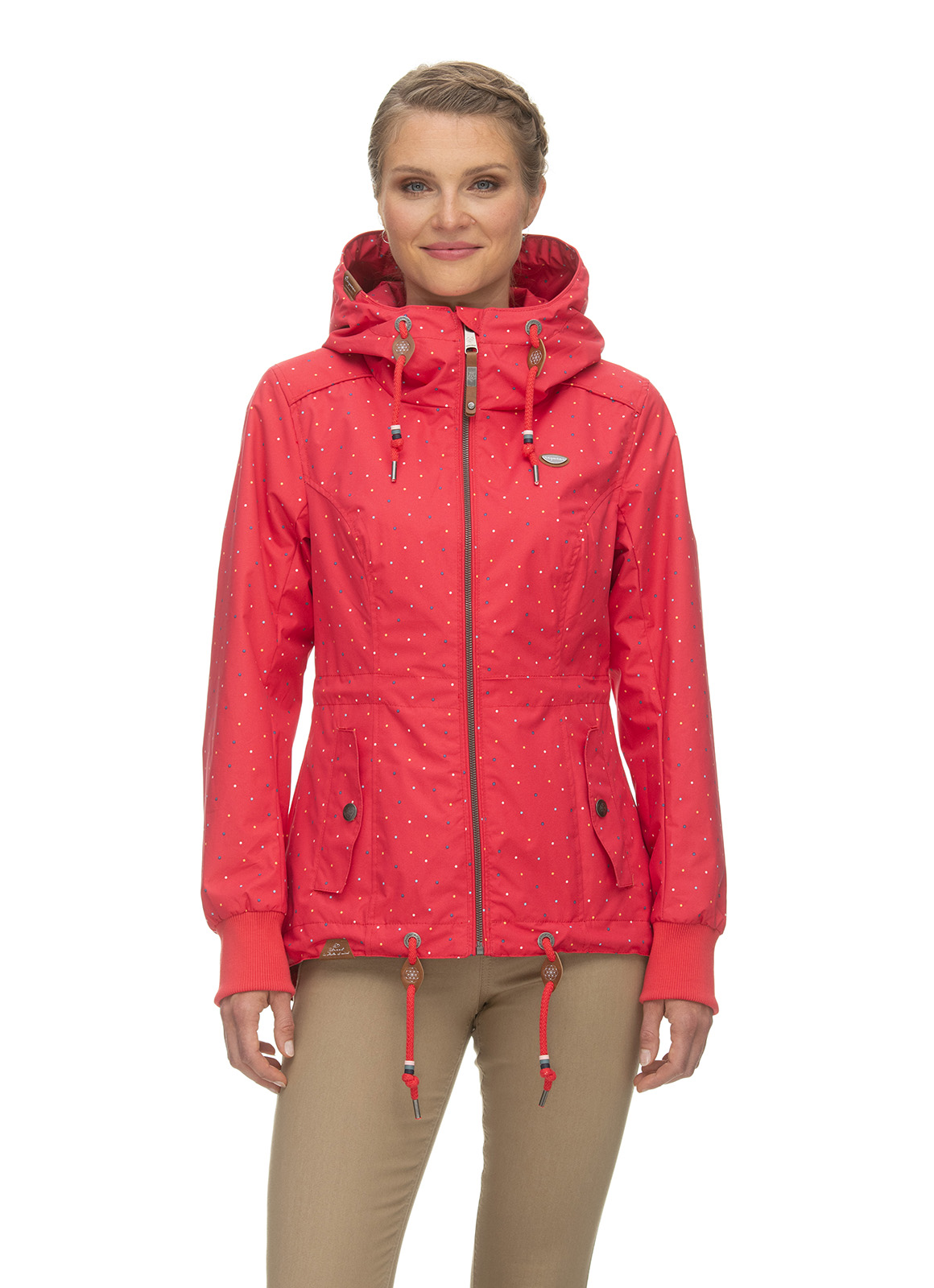 ragwear-jacke-747nun-1.jpg Ragwear Übergangsjacke Dankka Dots rot – Bild 1