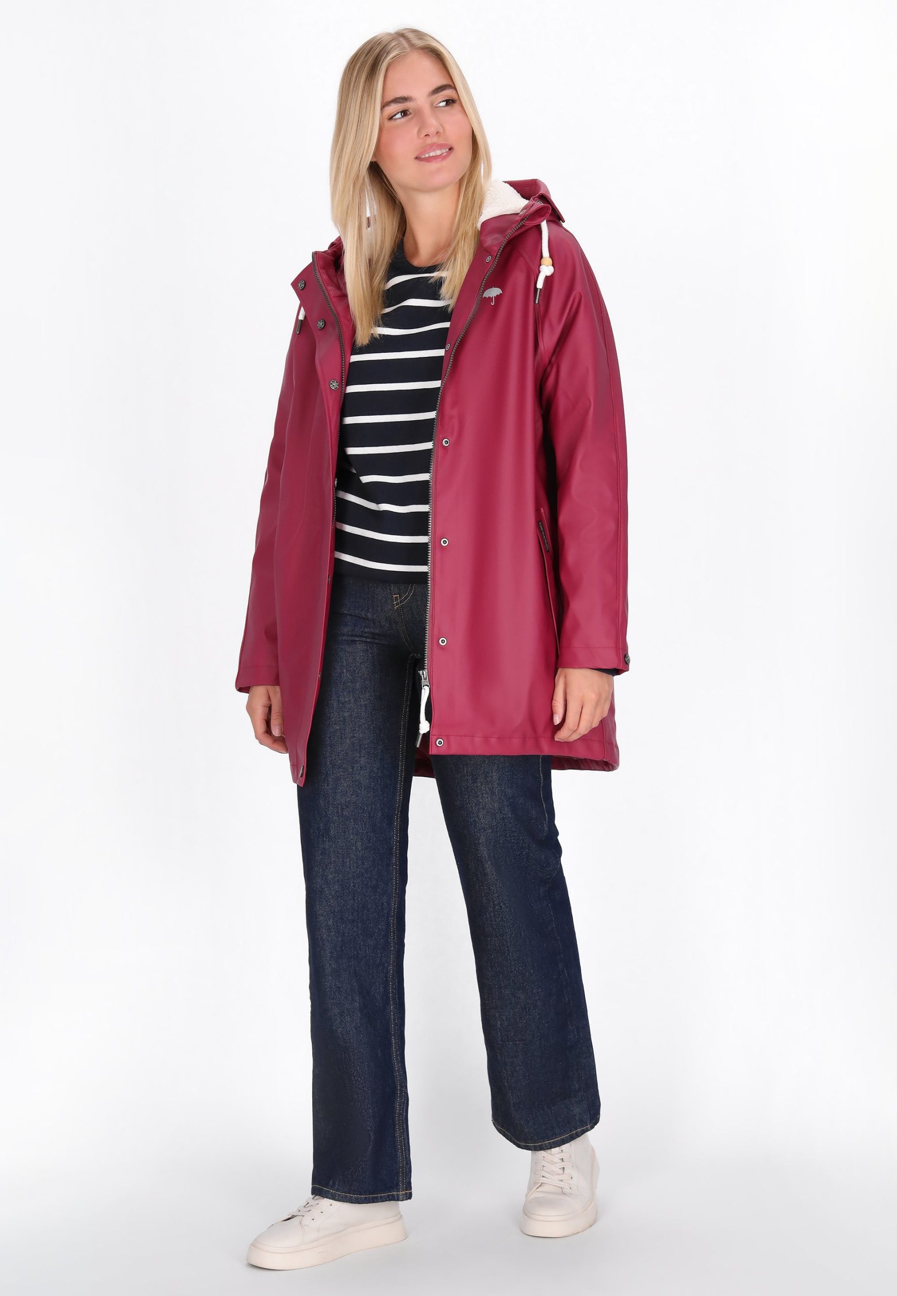 schmuddelwedda-regenjacke-708pxn-1.jpg Schmuddelwedda Damen Jacke M/L / Weinrot / 100 % Polyester – Bild 1